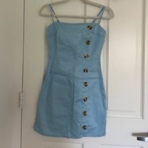 Blue mini dress, summer dress, nasty gal